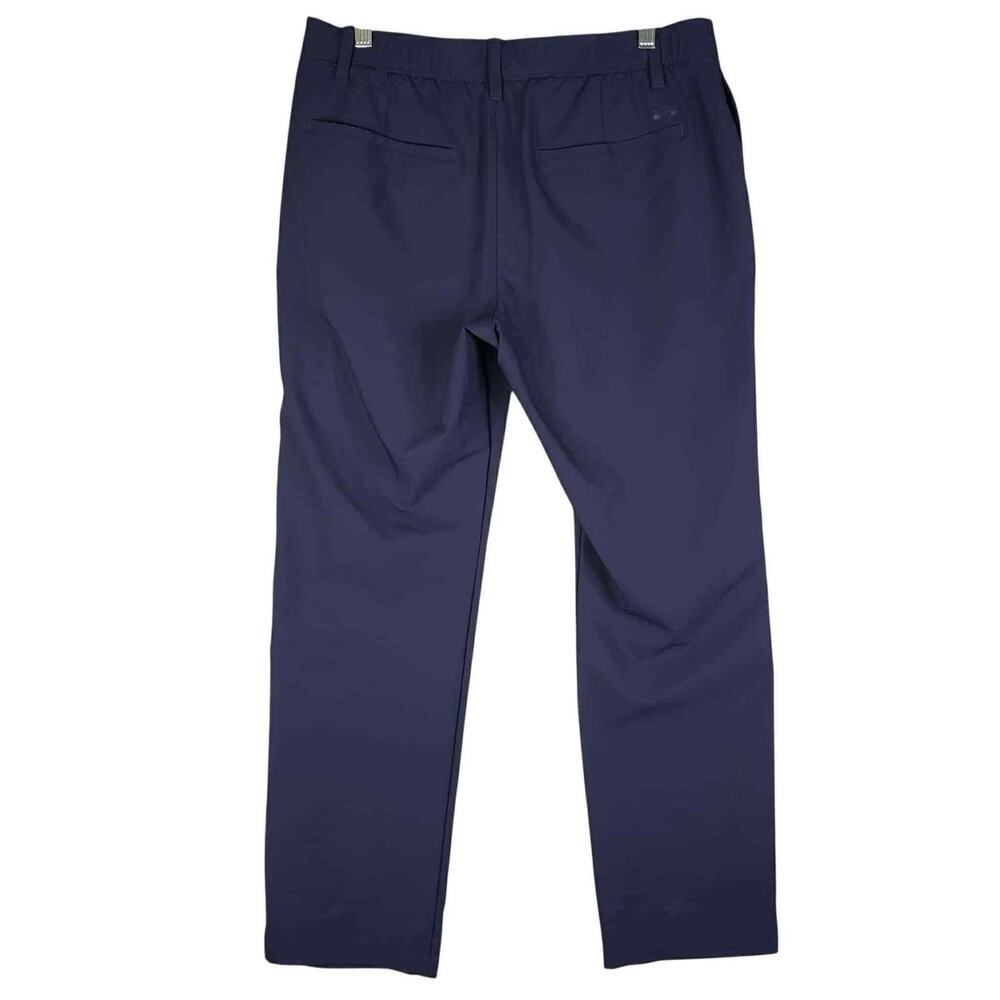 Under Armour UA Golf Pants Mens Size 36x30 Navy Blue Flat Front Performance - Picture 3 of 10